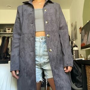 Tahari Faux Suede Long Jacket - New with Tags